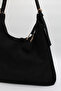 Women's Large Size Leather Charm Adjustable Shoulder Strap Hand and Shoulder Bag Suede Black - 5
