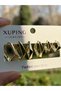 6-Piece Geometric Gold Color Steel Earrings