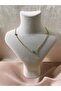 Triple Evil Eye Beaded Steel Necklace - Gold