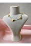 Five Heart Chain Steel Necklace - Gold - 3