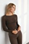 Women's Boat Neck Modal Cashmere Lightweight Blouse - 2