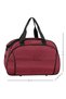Modern Fabric Fully Lined Foam Travel and Sports Bag, Portable in Hand and on Shoulder, Burgundy - 3