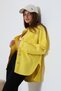 Women's Oversized Cut Gabardine Shirt Jacket Yellow Color Casual Elegance -Bnj4883 - 6
