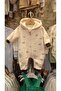 Winter, Thick Plush, Hooded , Zippered Baby Boy Jumpsuit, Welsoft Fabric - 3