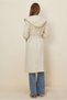 Belted Hooded Cardigan Coat 90628 - 4