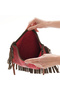 Real Leather Crossbody Bag with Hand-Painted Figure - 5
