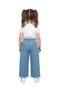 Girls' Cotton Jeans with Elastic Waistband, Casual Comfortable Fit, Wide Loose Leg Jeans - 3