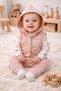 Baby Girl 3-Piece Set 100% Cotton Comfortable Fit Heart Embroidered Baby Clothing Set
