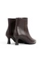 Dark Brown Short Goblet Heeled Women's Boots Kurabe - 4