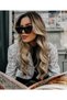 Vintage Square Cat Eye Sunglasses Oversized Women Fashion Sun Glasses - 3