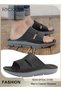 Men's U-shaped Slippers, Casual Sport Slides Slippers for Male, Thick Cushion Open Toe Slide Sandals