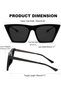 Vintage Polarized Square Cat Eye Sunglasses Women Trendy Fashion - 4