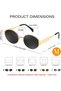 Trendy Retro Oval Sunglasses for Women Men Small Metal Frame Sun Glasses UV400 Shades - 4