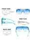 Square Flat Top Shield Sunglasses - 4