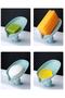 Leaf Shaped Soap Dish with Suction Cup and Water Drain, Plastic, Soap Dish, for Kitchen, Bathroom - 4