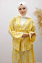 Patterned Rope Tie Skirt Suit Tsd250259 Yellow - 2