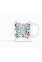 Flower Patterned Porcelain Mug Cup 300 ml – Modern Coffee Tea Cup - 2