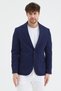 Luciano Men's Light Navy Blue Polyviscon Fabric Slimfit Self-Wiping Monocollar Sports Blazer Jacket - 3