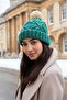 Women's Soft Textured Pompom Winter Knitted Beanie - 2