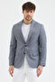 Reggina Men's Navy Blue Polyviscose Fabric Slim Fit Self-Wiping Mono Collar Sports Blazer Jacket - 8