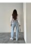 SIDE BELT ICE SNOW BUCKLE CARGO POCKET DETAIL BAGGY JEANS - 8