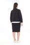Women's Black Summer Skirt & Jacket Buttoned T-Shirt Printed 3-Piece Set - 5