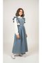 Girl's Shirt Long Hijab Denim Dress-Elb-2050-9022 - 4