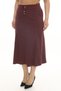 Women's Burgundy Seasonal Elastic Waist Lace-Up Straight Skirt - 3