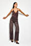 Women's Dark Brown Doris 2S6-16 Straight Fit High Waist 100% Cotton Denim Jean - 3