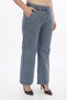 Women's Navy Blue Summer Stone Logo Printed Pipe Leg Trousers - 4
