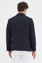 Sorex Men's Navy Blue Polyviscon Fabric Slim Fit Self-Wiping Mono Collar Sports Blazer Jacket - 8