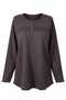Women's Winter Lycra Mother's Combed Cotton Blouse Striped Striped - 5
