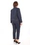 Women's Navy Blue Seasonal Buttoned Pocketed Elastic Waist Paneled 2-Piece Denim Set - 5