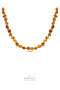 Certified Matte Dark Orange Men's Amber Necklace