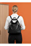 Soft Faux Leather Black Women's Backpack and Shoulder Bag - 5