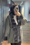 Fur Detailed Cardigan Anthracite