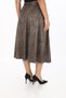Women's Mink Seasonal Printed Belted Buttoned Skirt - 5