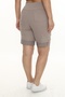 Women's Mink Summer Lace-Up Stoned Elastic Bermuda Shorts - 5