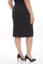 Women's Seasonal Elastic Waist Snap Front & Flap Knee-Length Black Wonderful Stylish Skirt - 4