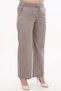Women's Brown Summer Stone Logo Printed Pipe Leg Trousers - 3