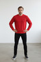 Men's mare jaker bicycle collar red sweatshirt - 4