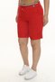Women's Red Summer Lace-Up Stoned Elastic Bermuda Shorts - 2