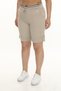 Women's Beige Summer Lace-Up Stoned Elastic Bermuda Shorts - 2