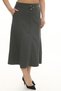 Women's Khaki Seasonal Elastic Waist Lace-Up Straight Skirt - 2