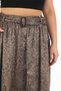 Women's Mink Seasonal Printed Belted Buttoned Skirt - 4