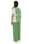 Women's Green Summer Elastic Waist Accessorized Printed Pipe Long Pants 2-Piece Tracksuit Set - 5