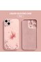 Soft Silicone Phone Case with Butterfly Pattern and Velvet Camera Protections, Compatible with iPhone 14 Plus - 3