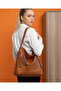 Soft Faux Leather Tan Women's Backpack and Shoulder Bag