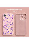 Soft Silicone Phone Case with Velvet Camera Protections Compatible with iPhone 16E Butterfly Pattern - 3