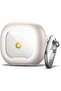 Case Compatible with Soundcore Sport X20,Rugged Shockproof Protective Headphone Cover with Cleaning Kit & Carabiner Keyring（White）